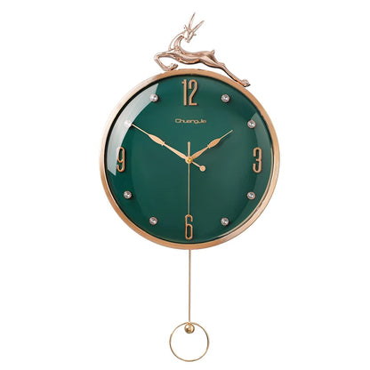 13-Zoll-Wanduhr mit verheißungsvollem Hirsch, nordisches kurzes Design, Wohnzimmer-Dekoration, Küche, Stummschaltung, Uhren, Kunst, Wanduhr, Heimdekoration, NEU