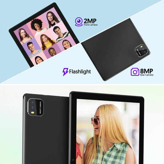 New Android 10.1-inch tablet, supports Google Play, quad-core processor, 12GB (3+9) RAM, 64GB ROM, Bluetooth, 6000mAh battery.