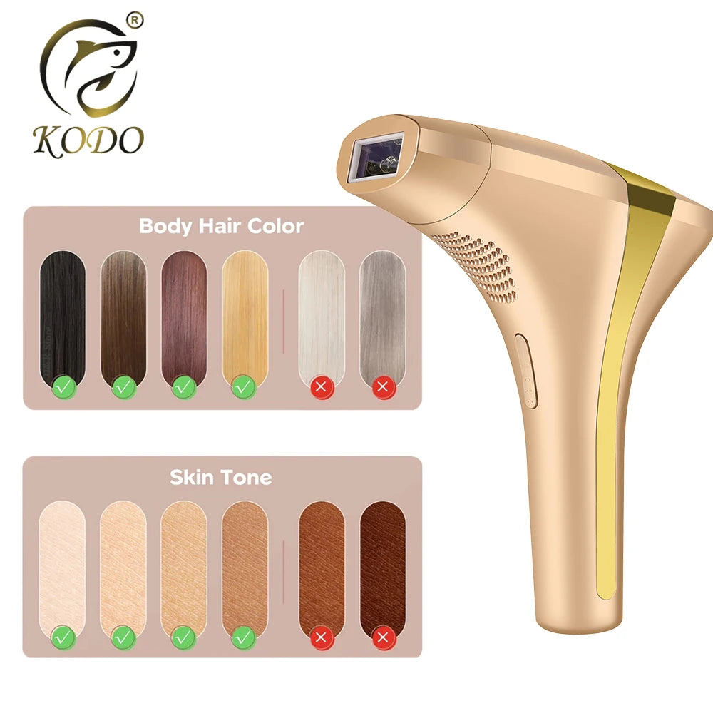 KODO 2025 High-end customization ice Laser Hair removal Laser Epilator Permanent IPL Painless Photoepilator 4 in 1 face and body.
