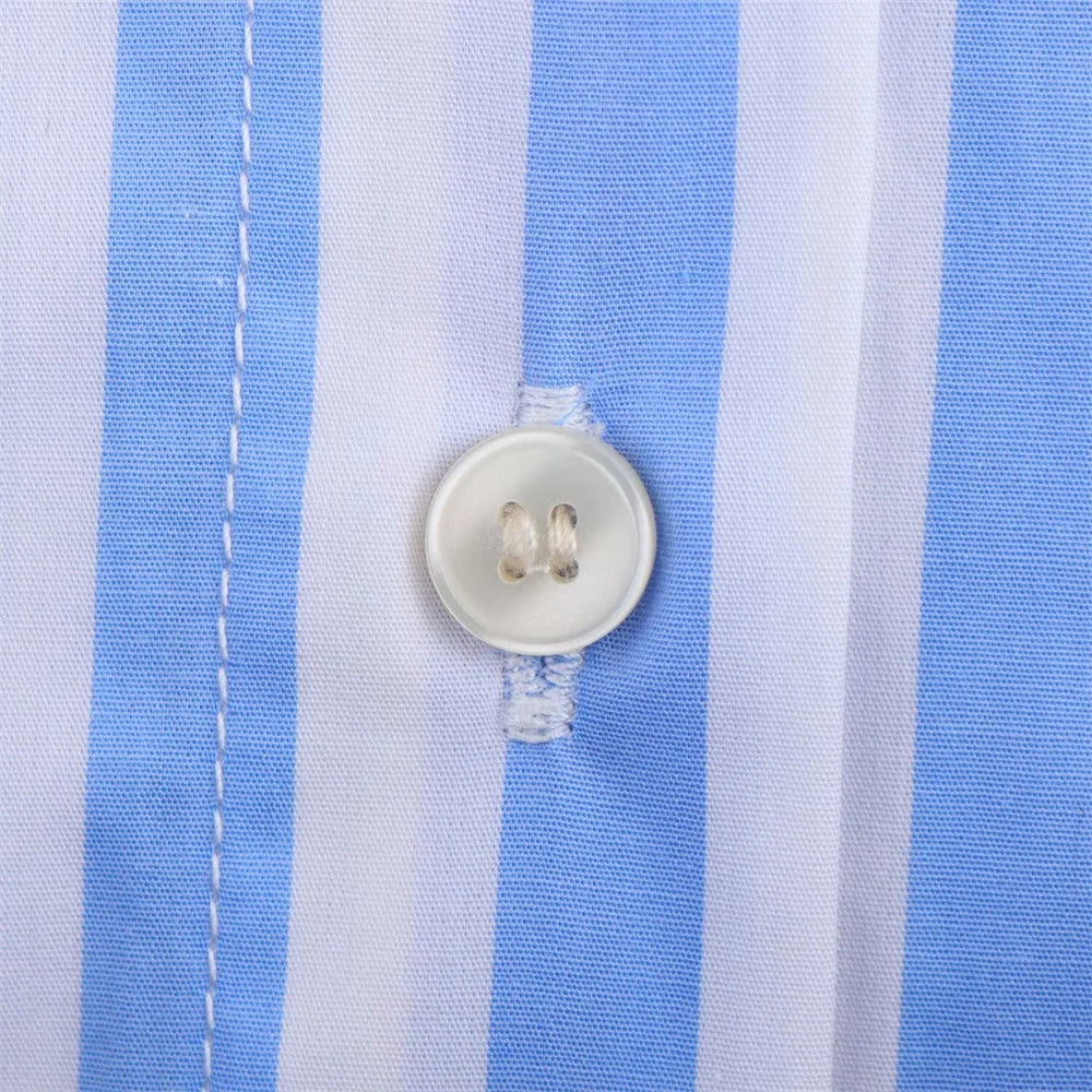 women's striped loose shirt with collar decoration for spring and summer new casual women's clothing.