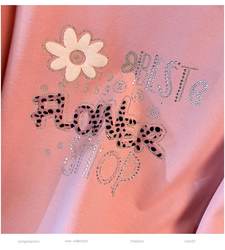 175kg plus size Damen büste Frühling Herbst lose Kragen bedruckt Langarm Sweatshirt schwarz rosa 4xl 5xl 6xl 7xl 8xl 9xl