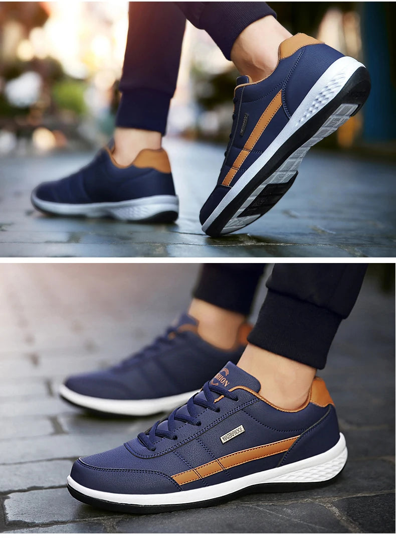 Pu Leder Männer Schuhe Turnschuhe Trend Casual Atmungsaktive Freizeit Männlichen Turnschuhe Nicht-Slip Schuhe Vulkanisierte Schuhe Tenis Masculino.