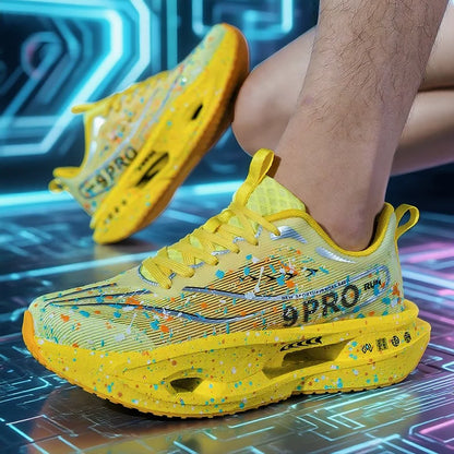 New Soft Sole Cushioning Men's Running Shoes for Women High-quality Road Jogging Shoes Light Comfy Sneakers Reflective Night Run