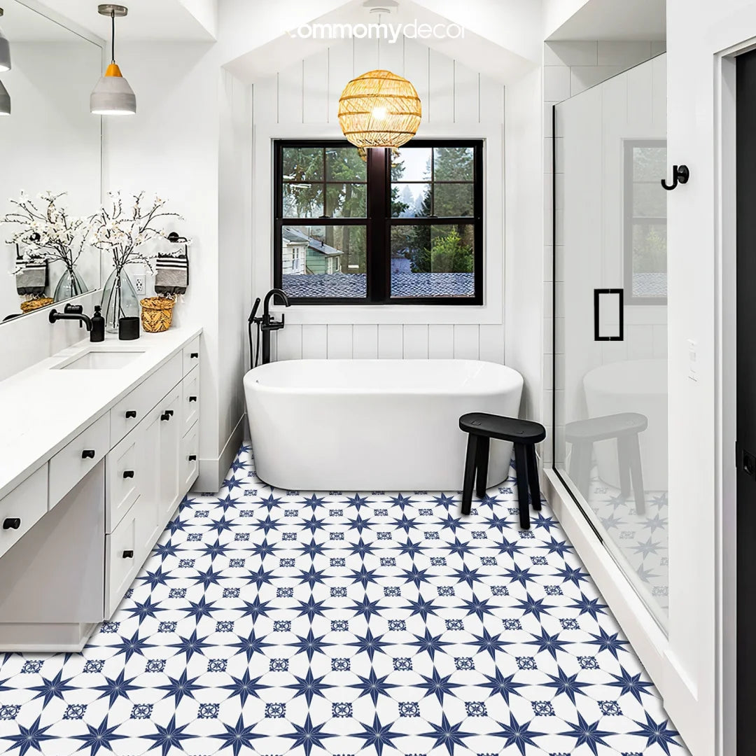 1pc/10pcs Floor Tile Sticker Self Adhesive Floor Sticker Vinyl Non-slip Floor Tile Sticker Wall Sticker Waterproof 20cm x 20cm