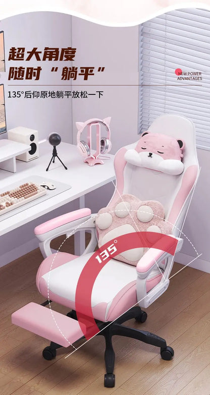 Bezaubernder Stuhl für Studenten, bequemes langes Sitzen, verstellbarer Home-Office-Gaming-Sitz