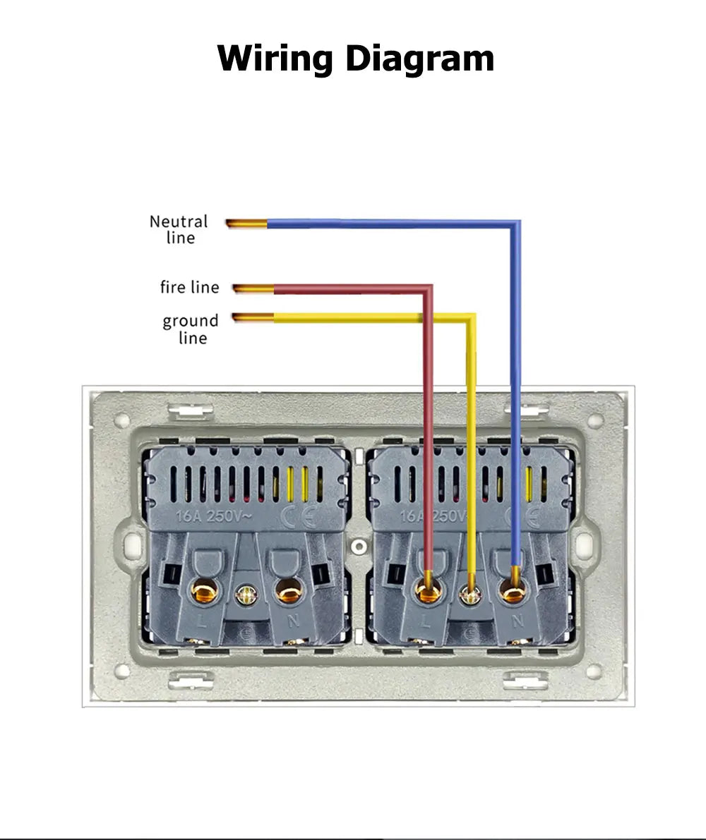 EIOMR Frankreich Standard-Steckdose, graue Aluminiumlegierung, Lichtschalter, RJ45, Fernseher, 220 V, 16 A, Wandsteckdosen für Haushaltsgeräte.