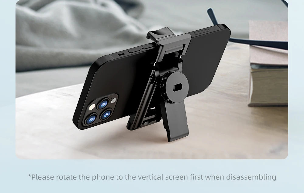 C01 Detachable Phone Clip BluetoothRemote Control Selfie Stick Tripod Portable Tripie Stabilizer Stand for Cell Phone.