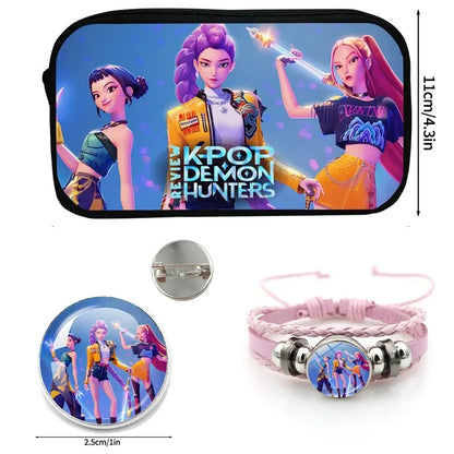 Kpop Demon Hunter Federmäppchen Cartoon Huntrix Federmäppchen Student Stiftetui Schule Schreibwaren Box