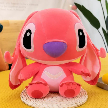 80cm Big Size Disney LILO & Stitch Anime Plush Stuffed Doll Room Plushies Pillow Ornaments Peluche Children's Holiday Gifts