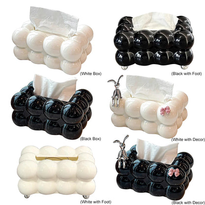 INS Style Cotton Candy Removable Tissue Box Korean Style Cute Tissue Box Desktop Decorative Supplies for Home Napkin Holder.