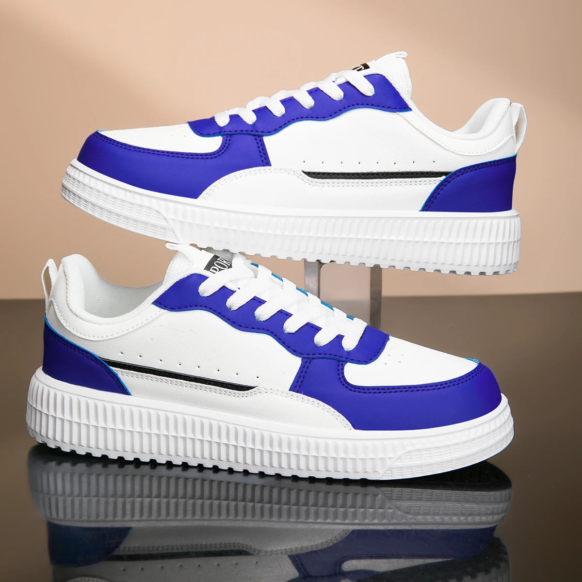 YRZL Leather Sports Women Casual Shoes Lightweight Running Shoes Platform White Sneakers Men Outdoor Breathable Sport Shoes.