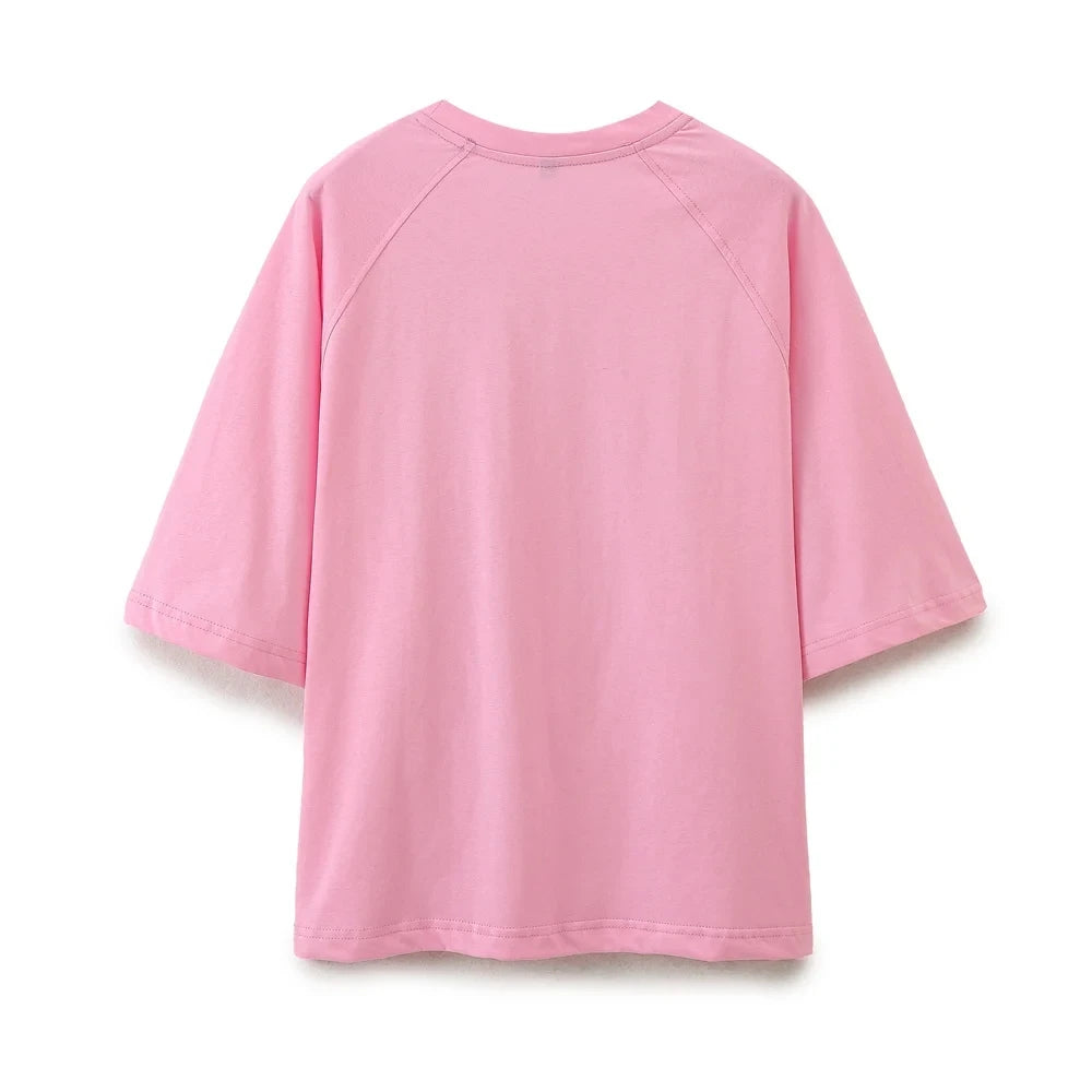 HH Women Casual Sport Pant Suit Vintage Solid Short Sleeve O Neck T-Shirt + Drawstring Jogging Pants Woman Commuting Sets.