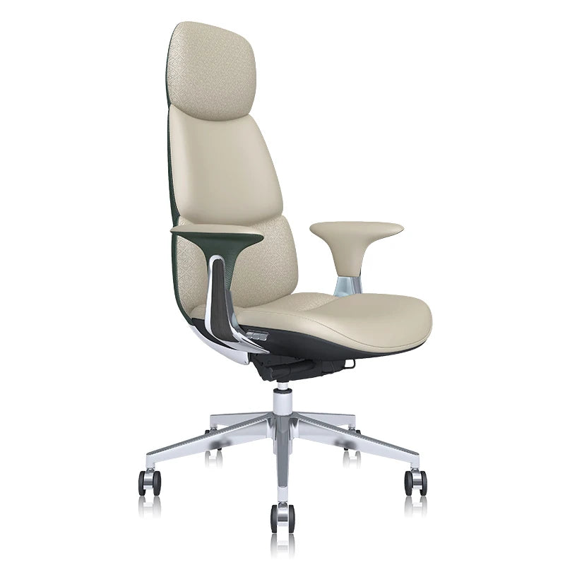 Bequemer Chefbürostuhl, luxuriöser grauer Designer-Drehstuhl, ergonomisch, tragbar, für das Home Office von Fotel Gaming