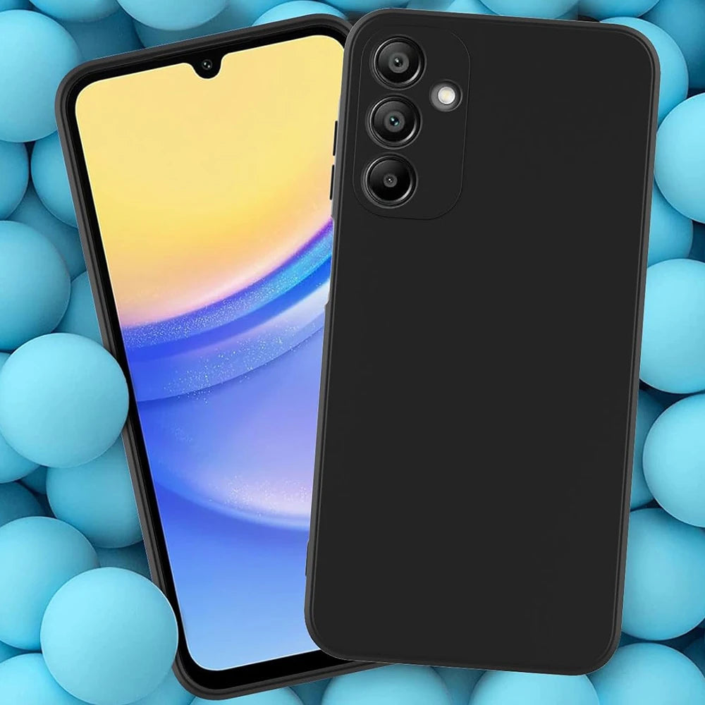 Ultra Thin Matte Soft Silicone Case For Samsung Galaxy S25 S24 S23 S22 S21 FE Plus Ultra A06 A16 A26 A36 A56 Black Cover Bumper.
