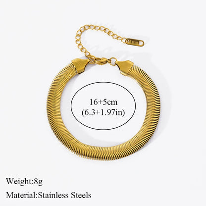 EILIECK 316L Stainless Steel Twisted Bracelet Bangles For Women Trendy 18K Gold Plated Wrist Chain Waterproof Jewelry Gift Party.