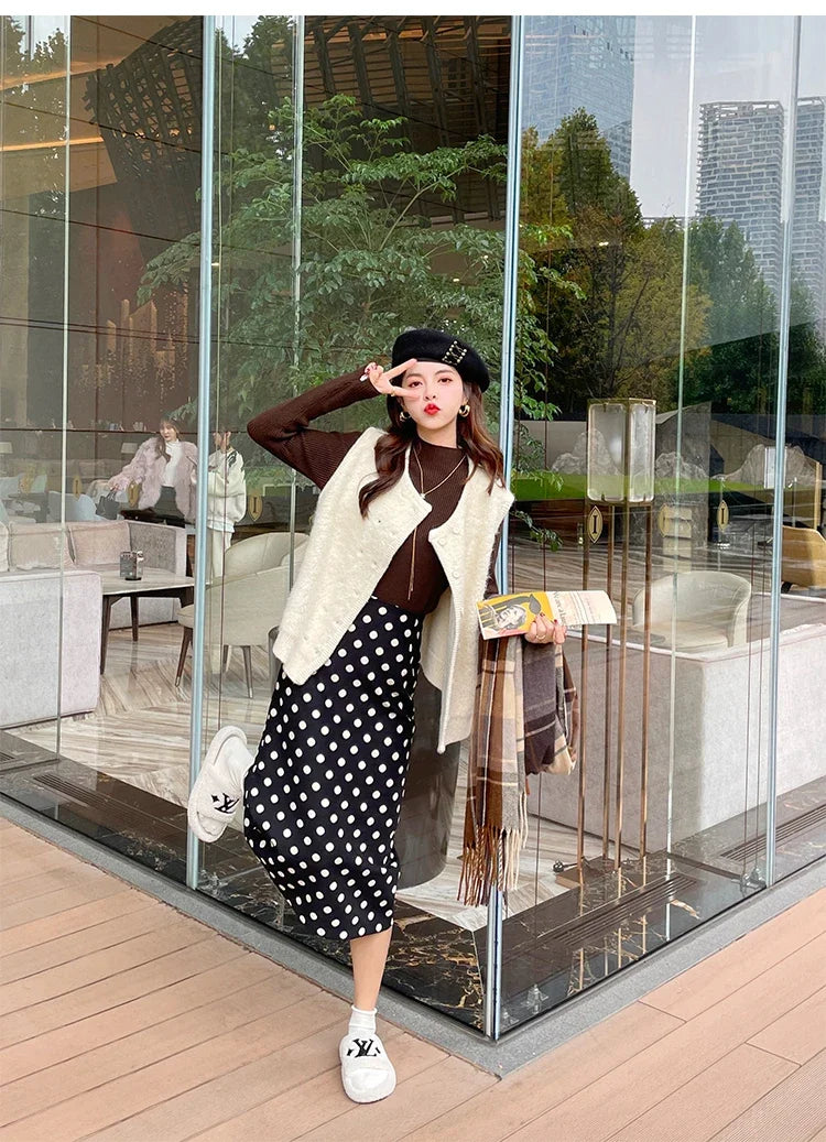 Langarm Beiläufige Dünne Pullover Mode Taste Grundlegende Gestrickte Tops Frauen Rollkragenpullover Koreanische Mode Einfache Chic Kleidung