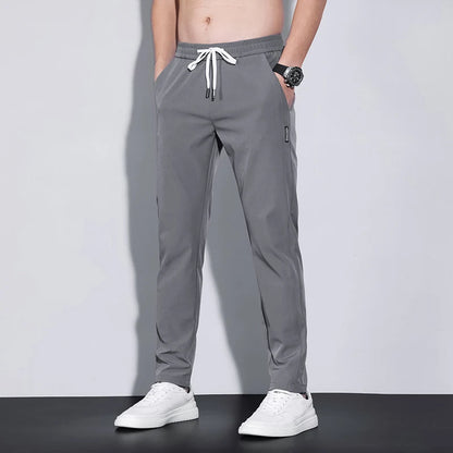 New Spring Summer Men's Casual Pants Slim Pant Straight Thin Trousers Male Fashion Stretch Khaki Jogging 28-38.