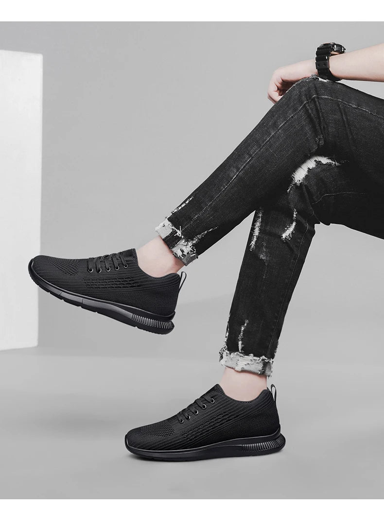 Men Big Size 37-47 Breathable Mesh Elevator Sport Shoes Soft Comfortable 6cm Hidden Heels Height Increasing Sneakes Lift Casual