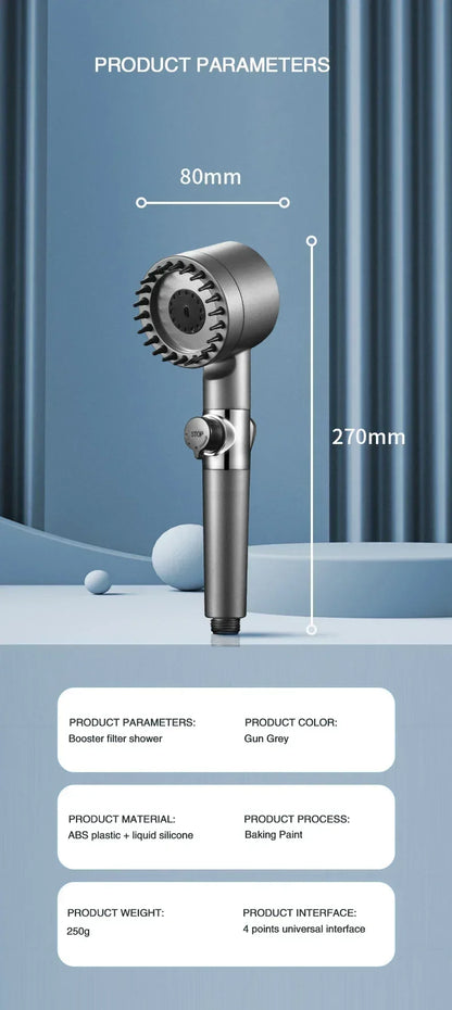 3 Modes Shower Head High Pressure Showerhead Portable Filter Rainfall Faucet Tap Bathroom Bath Home Innovative Accessories