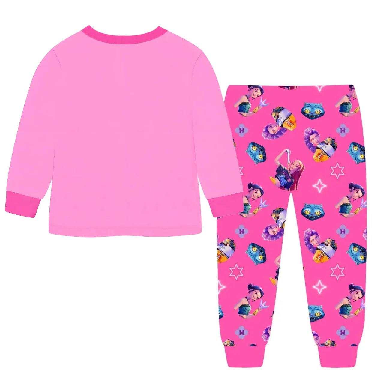 Movie Kpop Demon Hunters Kids Clothes Set Pajamas Sets Boys Daily Nightgowns Girls Long Sleeve T Shirt+Pants 2pcs Set.