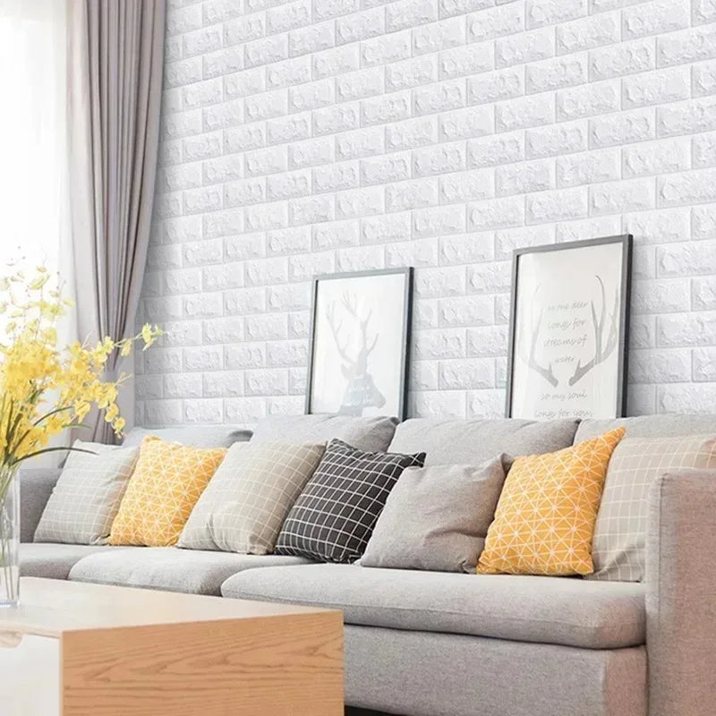 70cmx10m Self-adhesive Wallpaper Decoration Antique Foam Brick Wallpaper Living Room Bedroom Waterproof 3D Wall Sticker