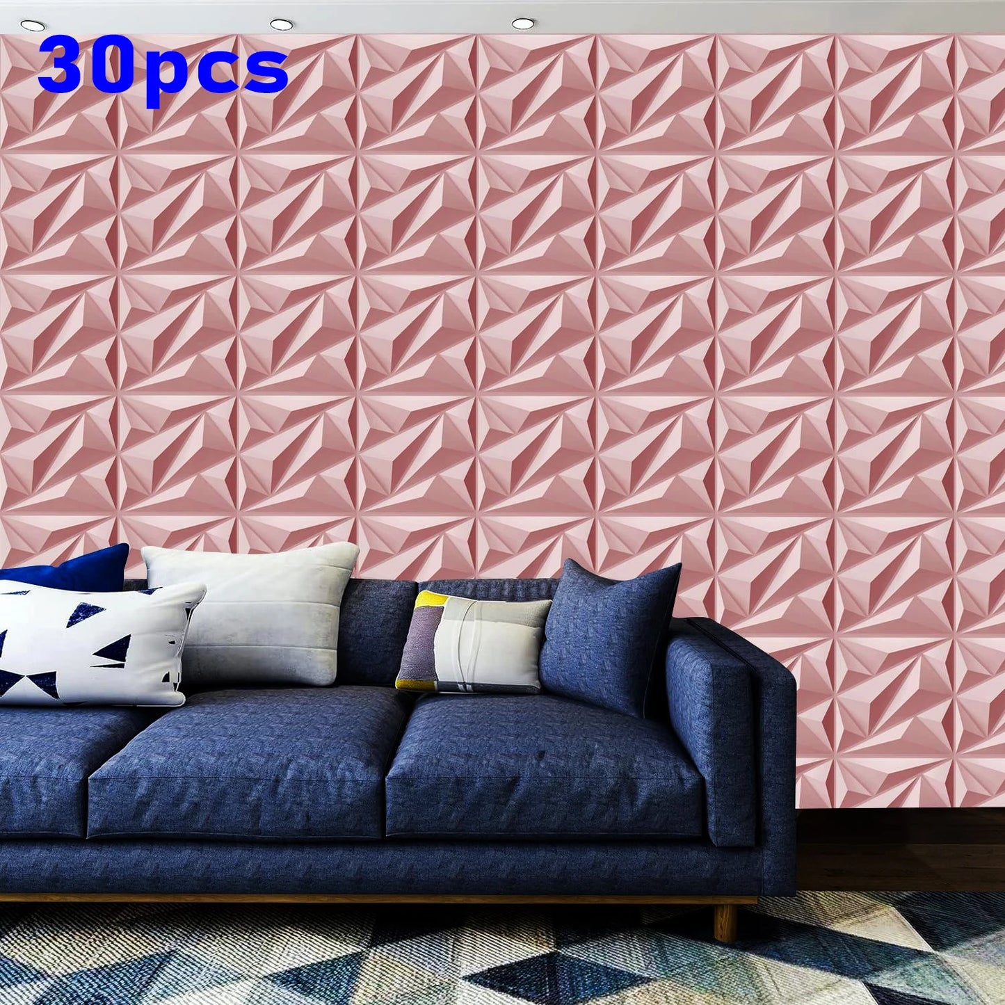 KUUJOJO 3D textured wall panel for indoor wall decoration, suitable for living room, hall, bedroom, hotel, office, send tape