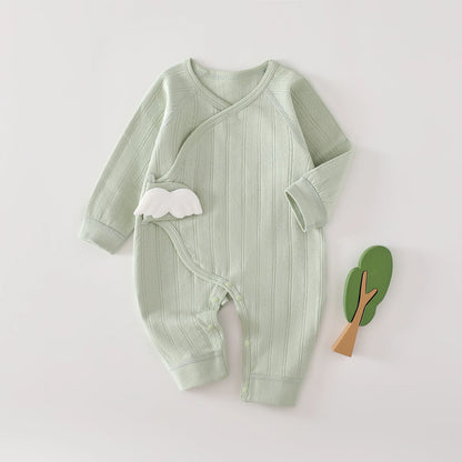 AYNIGIELL Frühling und Herbst 0-6 Monate Baby Strampler Neugeborene Mädchen Jungen 100 % Baumwolle Langarm Kleidung Säuglingsoverall.