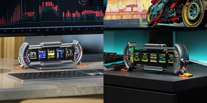 Divoom Times Gate - Cyberpunk Gaming Setup Digital Clock with Smart APP Control, WiFi Connect, RGB LED Display,.