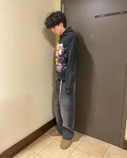 Y2k Hip-Hop Fashion Letter Printing Hoodie Women Casual Streetwear Sweatshirt Top Gothic Oversized Hoodie Men's Clothing.