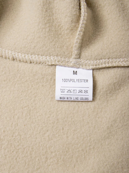 Men's Polar Fleece Zipper Hooded Jacket Autumn Winter Thermal Warm Work Coats Full-Zip Up Windproof Outdoor Hoodie Sweatshirt.