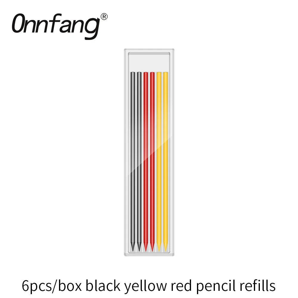 2,8 mm solider Zimmermanns-Druckbleistift mit Spitzer für Holzbearbeitungsbau, langer Kopf, Zimmermannsbleistift, Schreibwarenbedarf.