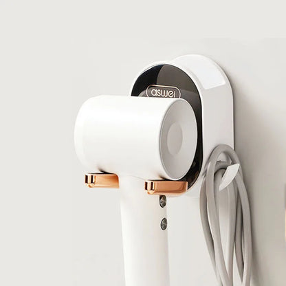 An der Wand montierter Dyson Haartrocknerständer, faltbarer Haartrocknerhalter mit Kamm, Aufbewahrungsbox, Badezimmer-Organizer, Aufbewahrungshalter