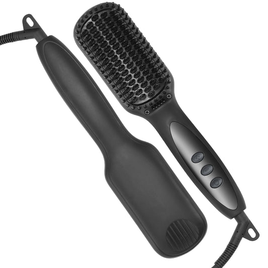 Hair Straightener for Women Hot Comb Anti-Scalding Hair Brush Ceramic Heating Lcd Display Dual Voltage Silent Hair Straightener.