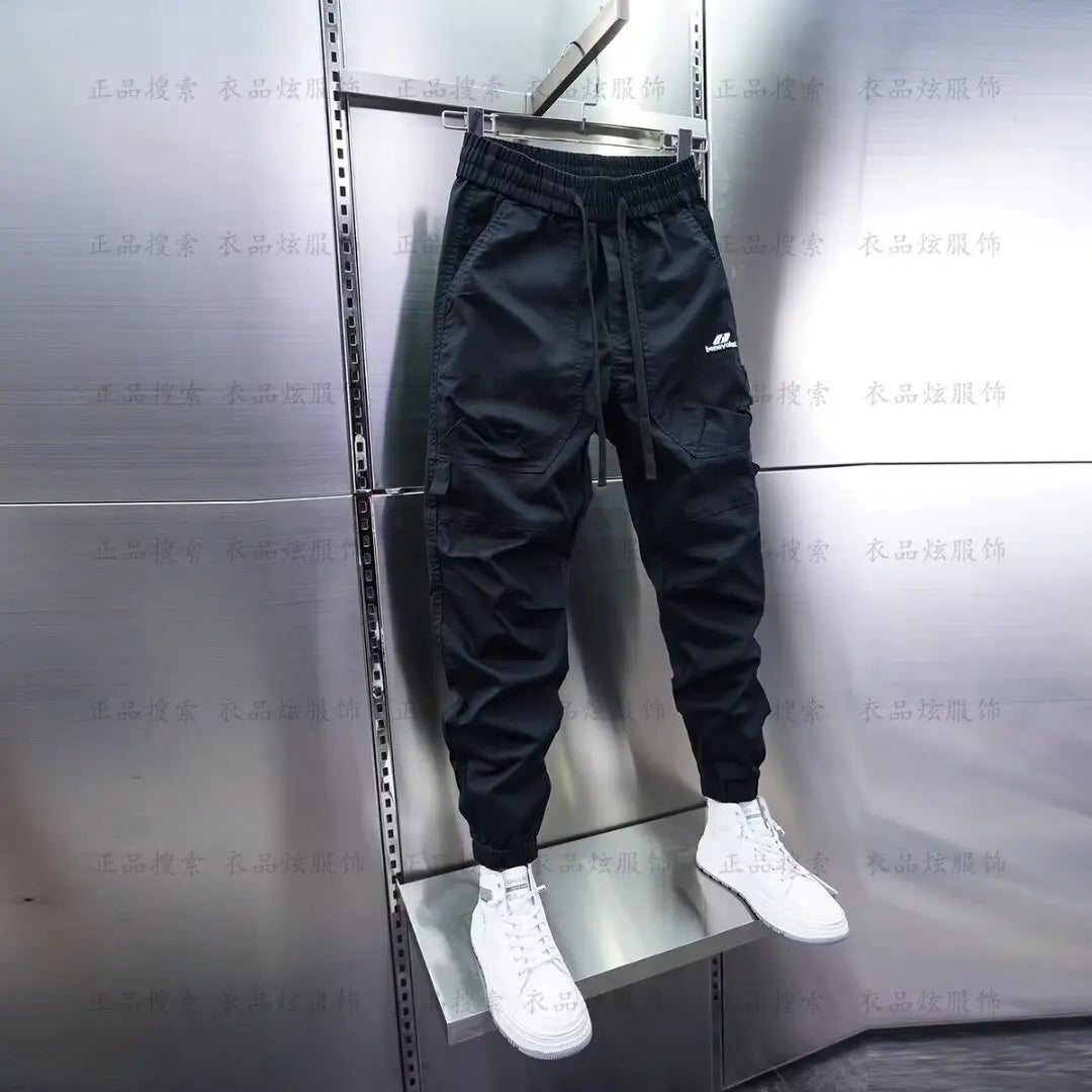 Multi-Pocket Cargo Hosen Einfarbig Casual Harem Bleistift Hosen Outdoor Jogging Jogginghose Luxus Marke männer Kleidung.