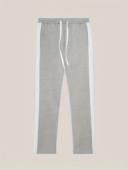 2025 Europe and the United States Spring and Autumn Outdoor New Leisure Men's Sports Suit Color Contrast Outdoor Men's 2 Pieces