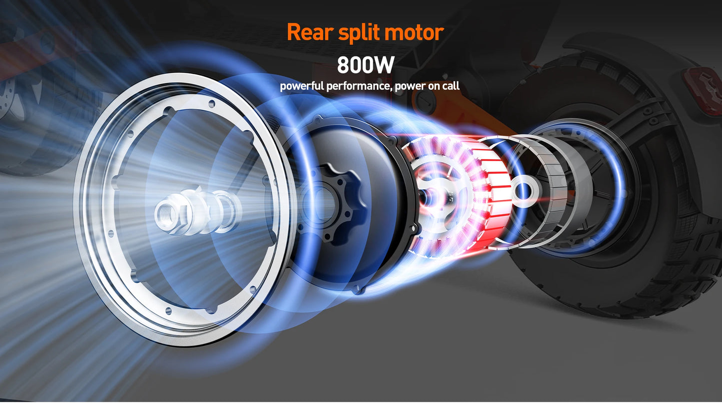 JOYOR S8E Electric Scooter, 800W Motor 48V 26AH Battery Adult E-Scooter 10 Inch Tires, 45km/h Max Speed Front & Rear Disc Brake.