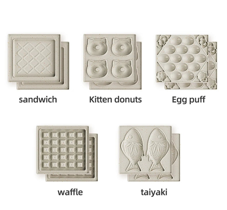 600W Electric Sandwich Maker Waffle Maker Multi-baker Breakfast Machine Toaster Baking Pancake Sandwichera Double Side Heat.