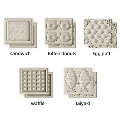 600W Electric Sandwich Maker Waffle Maker Multi-baker Breakfast Machine Toaster Baking Pancake Sandwichera Double Side Heat.