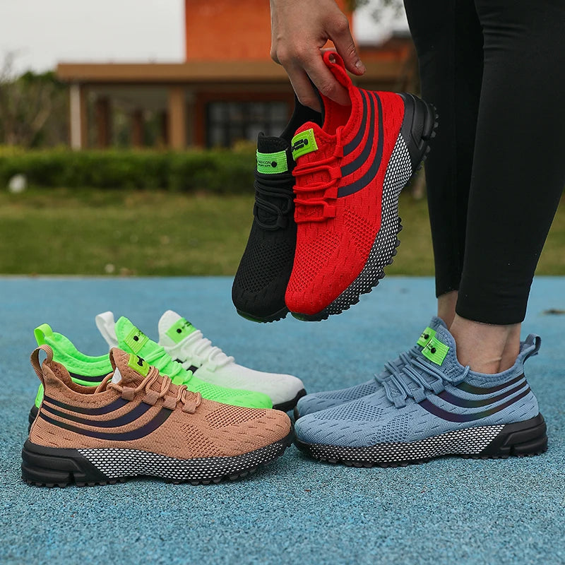 Brand Sports Shoes Breathable Mesh Running Shoes Men's Shock-absorbing Cushion Sports And Leisure Shoes Sneakers For Sale.