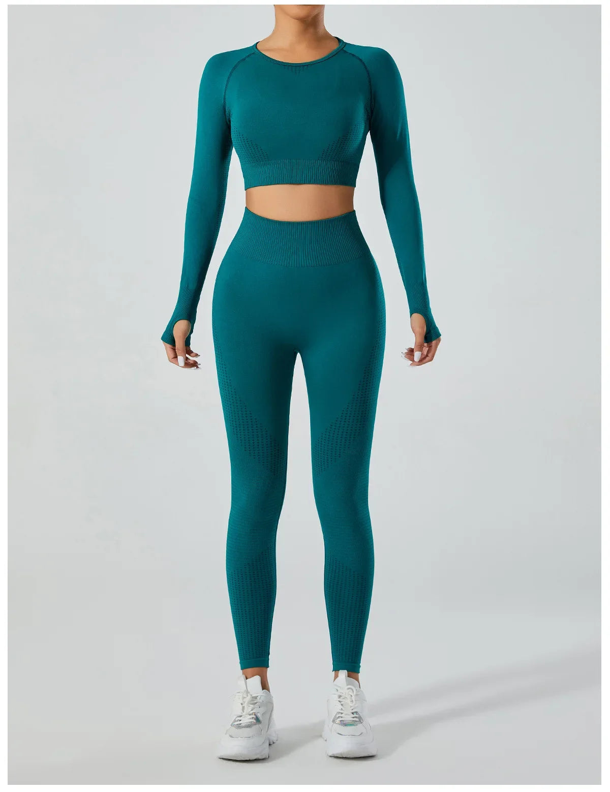 Seamless Cross-Border Running Sports Top Breathable Fitness Jacket Training Quick-Dry Outerwear Long Sleeve Yoga Wear For Women.