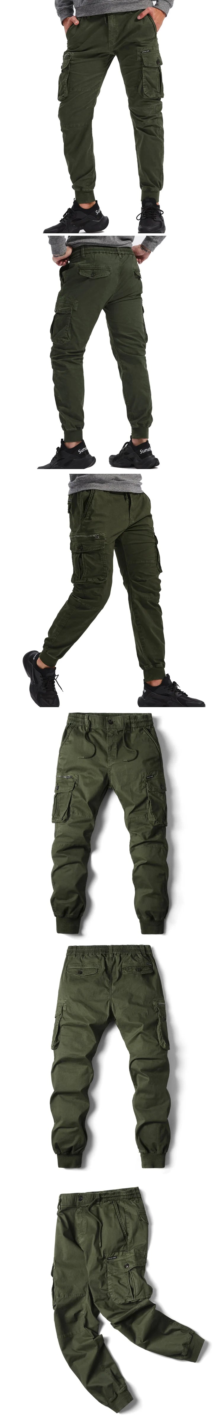 2024 New Cotton Men Cargo Pants Khaki Casual Men Tactical Joggers Cargo Multi-Pocket Fashions Black Army Trousers Work Wear.
