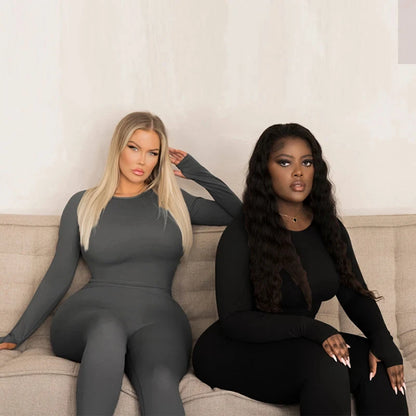 Dulzura Women 2024 Spring Autumn Long Sleeve Crop Tops Long Pants Two Piece Matching Sets Tracksuit Wholesale Items S3613114K