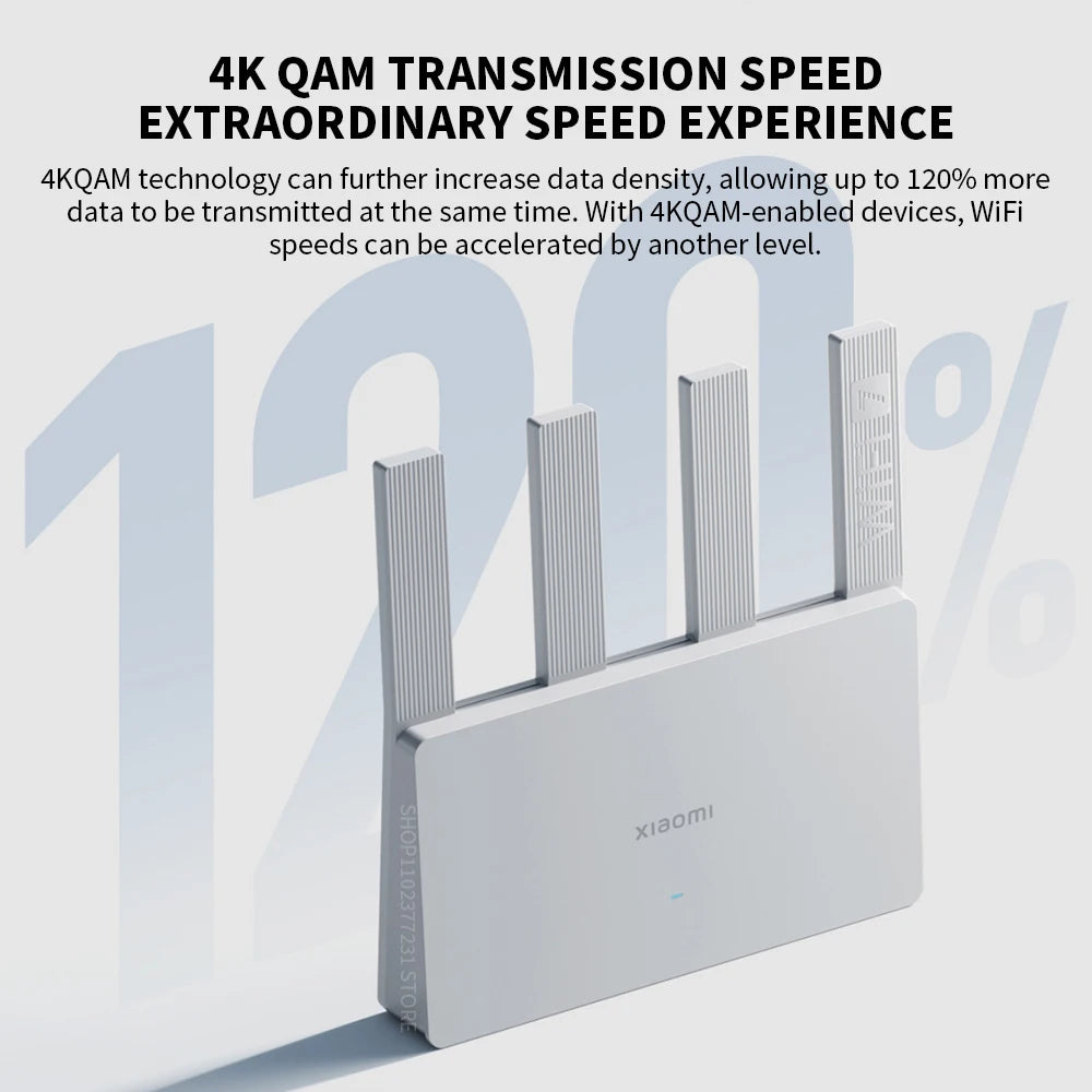 2024 Xiaomi Router BE3600 WiFi7 2.4/5GHz Duan Bands 160Mhz 3570Mbps Mesh Networking Gaming Acceleration 2.5G Ethernet Port.
