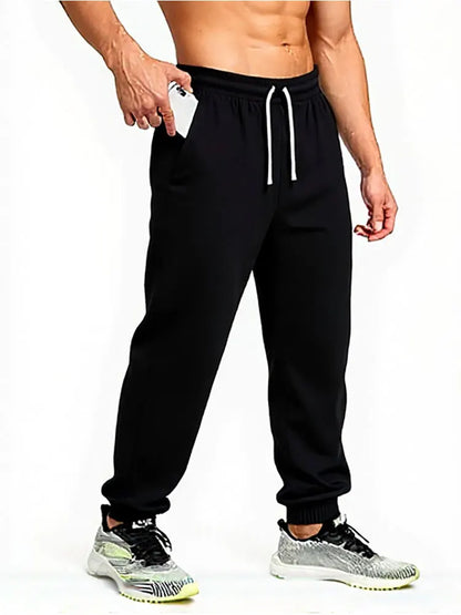 65% Cotton Twill Baggy Casual Jogger Pants Men 380g Anti-wrinkle Work Wear Trousers Outdoor Sport Sweatpants Breathable Knitted.