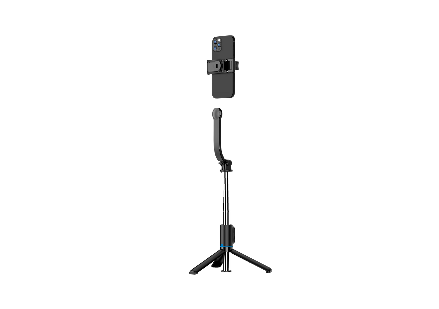 C01 Detachable Phone Clip BluetoothRemote Control Selfie Stick Tripod Portable Tripie Stabilizer Stand for Cell Phone