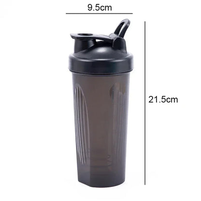 600ml Portable Protein Powder Shaker Bottle Leak Proof Water Bottle for Gym Fitness Training Sport Shaker Mixing Cup with Scale.