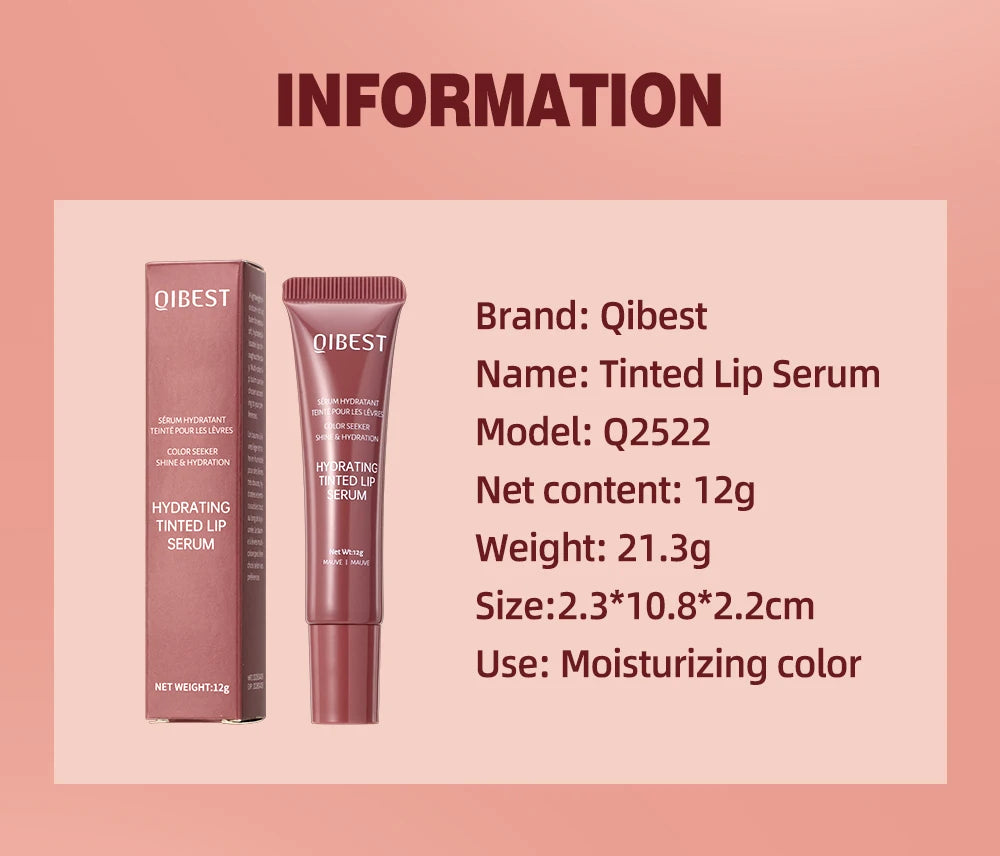 QIBEST Crystal Lip Balm Moisturizing Lip Gloss Oil Jelly Lipgloss Long Lasting Liquid Lipstick Hydrating Tinted Lip Serum Makeup.