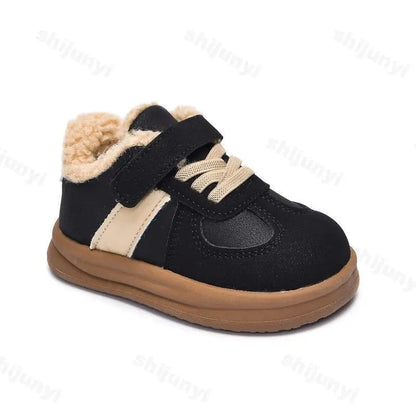 2025 Winter New Pulsh Fashion Trend Casual Sports Shoes for Childrens Anti Slip Warm Boys' Shallow Mouth Versatile Snow Sneakers