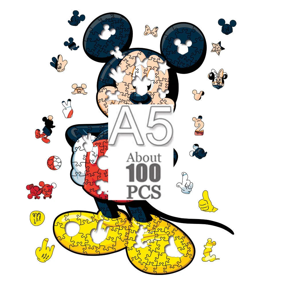 Cartoon animal wooden puzzle Film elements figure Popular classics wood jigsaws for adult kids Educational toy.