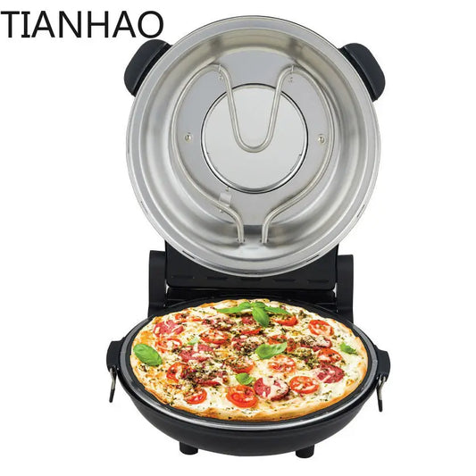 Fabrik Heißer Verkauf Arbeitsplatte Ofen Multifunktionale Elektrische Pizza Ofen Emaille Stein Borosilikatglas